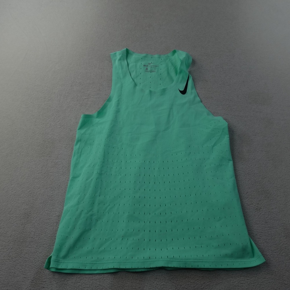 Nike AeroSwift Tank Top Womens S Green Running Racing Singlet CZ9385 Dri Fit